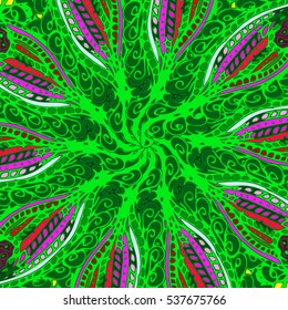 Abstract pattern for new design work with handmade doodle. Zentangle inspired art style.