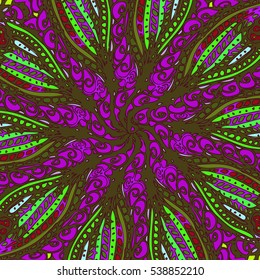 Abstract pattern for new design work with handmade doodle. Zentangle inspired art style.
