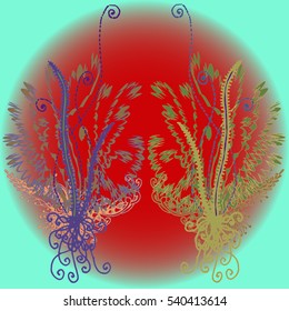 Abstract pattern for new design work with handmade doodle. Zentangle inspired art style.