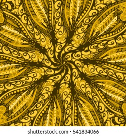 Abstract pattern for new design work with handmade doodle. Zentangle inspired art style.