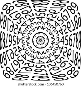 Abstract pattern with numbers