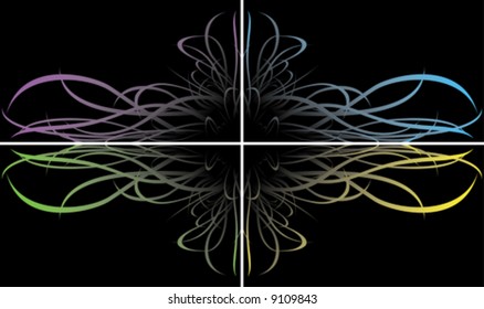 abstract pattern on black