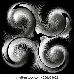 Abstract pattern on a black background. vector illustration