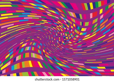 Abstract pattern on colorful backdrop. Ornate beautiful texture. Abstract colorful gradient. Graphic element. Modern pattern. Ornate fabric design. Geometric style. Line art poster on blue background