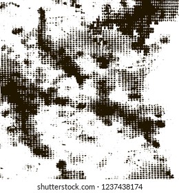 Abstract pattern on an isolated background. Hand-drawn in gouache on cotton