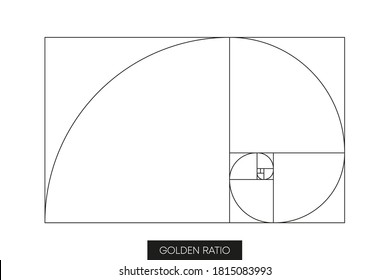 Abstract pattern on light backdrop. Golden ration. Abstract geometry. Vector illustration.