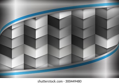 The abstract pattern on metallic background