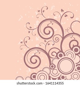Abstract pattern on peach background