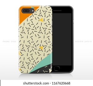 Abstract Pattern on Phone Case Template : Vector Illustration