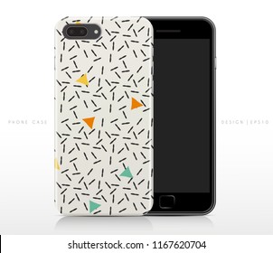 Abstract Pattern on Phone Case Template : Vector Illustration