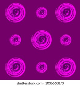 Abstract pattern on a purple background with lilac roses 