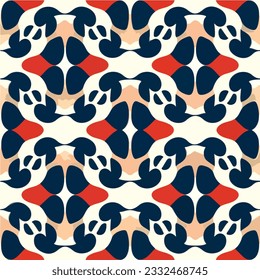 Abstract pattern on a white background, using a combination of red, white, and blue. The design is reminiscent of the ffffound style, creating a visually dynamic composition.