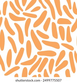Abstract pattern with orange shapes on white background