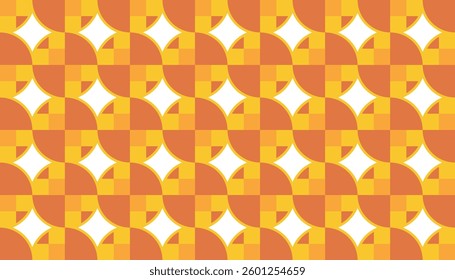 Abstract pattern with orange and yellow shades that give a cheerful and modern impression, ideal for digital and print decoration