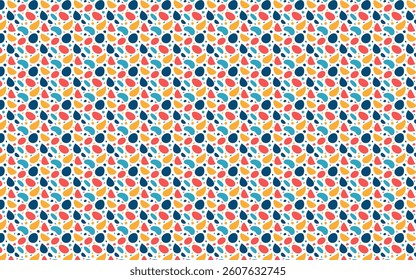 Abstract pattern with organic blob shapes in bold, vibrant colors