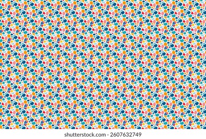 Abstract pattern with organic blob shapes in bold, vibrant colors