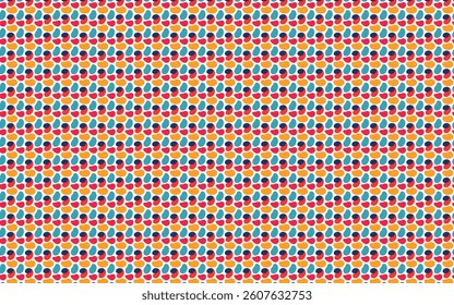 Abstract pattern with organic blob shapes in bold, vibrant colors
