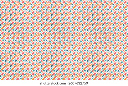 Abstract pattern with organic blob shapes in bold, vibrant colors