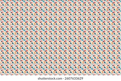 Abstract pattern with organic blob shapes in bold, Muted Colors