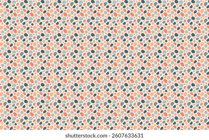 Abstract pattern with organic blob shapes in bold, Muted Colors