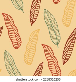 Abstract pattern with organic shapes, feather, nature texture. Organic spots background. Doodle seamless pattern with feather. Trendy vector background for cover, graphic print, social media.
