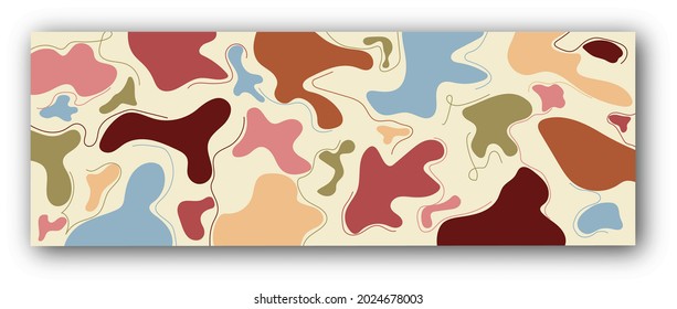 patrón abstracto de formas orgánicas en colores modernos para texturas, textiles y orígenes simples. Estilo plano