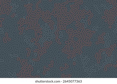 Padrão abstrato de formas orgânicas e linhas de arame criando um fundo fluindo sem costura