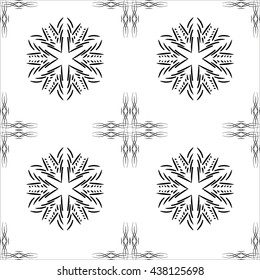 Abstract pattern in Oriental style. Design wall and floor tiles.