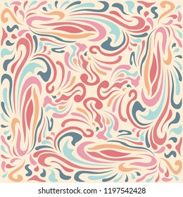 Abstract Pattern in Oriental Style Elegant pattern of smooth elements The idea of packaging, tiles, wallpaper, textiles Handmade