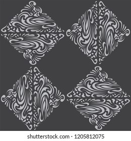 Abstract Pattern in Oriental Style Elegant pattern of flowing lines The original idea of packaging, tiles, wallpaper, textiles Handmade
