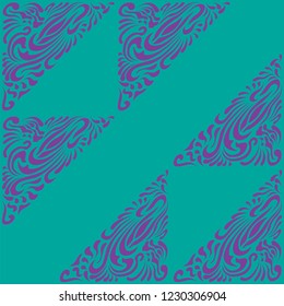 Abstract Pattern in Oriental Style Elegant pattern of smooth elements The unusual idea of packaging, tiles, wallpaper, textiles Handmade