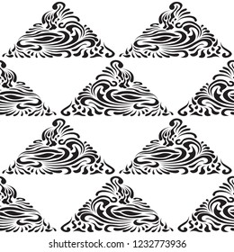 Abstract Pattern in Oriental Style Elegant pattern of flowing lines The original idea of packaging, tiles, wallpaper, textiles Handmade