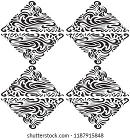 Abstract Pattern in Oriental Style Memorable pattern from flowing lines The unusual idea of packaging, tiles, wallpaper, textiles Handmade