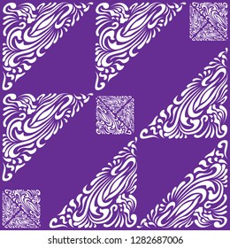 Abstract Pattern in Oriental Style. Memorable pattern from flowing lines. The idea of packaging, tiles, wallpaper, textiles. Handmade.