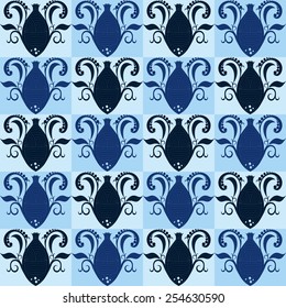abstract pattern ornament blue
