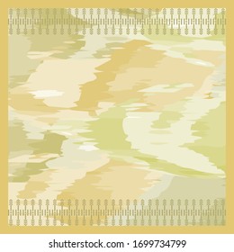 abstract pattern with ornament border on cheerful color
