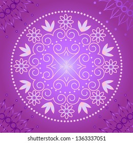 Abstract pattern ornament mandala.