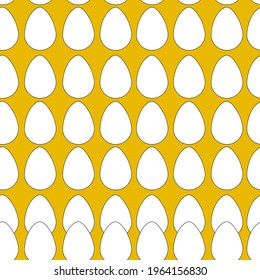 Abstract pattern with oval, circle. Egg shape, Easter theme. Coloring book for children and adults. Black and white. Isolate. For textiles, anti-stress, design, wallpaper. Stock graphics. 