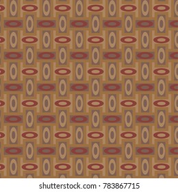 abstract pattern with ovals and rectangles arranged in rows