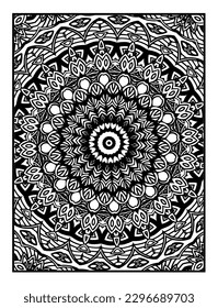 página de patrón abstracto para colorear antiestrés | Página de libro de diseño de estilo de diseño de floral decorativo 