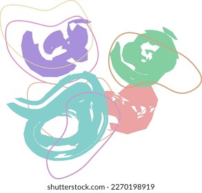 Abstract pattern with pastel color for wall decoration, book cover vector illustration