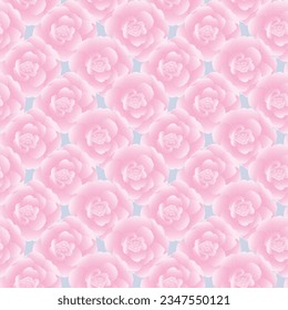 Abstract pattern of pink rose flower on grey background.