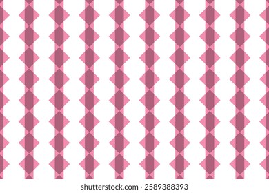 Abstract pattern with pink stripes rhombus on a white background.