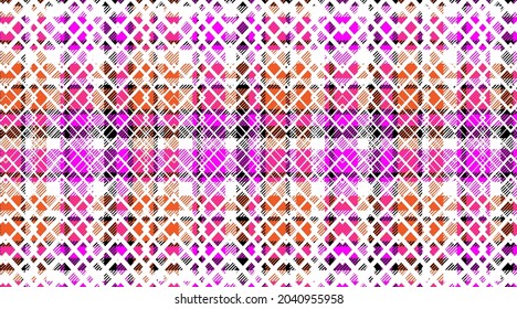 Abstract Pattern of Plaid Checkered Fabric backgrond.EPS 10 Vector high solution illustration background.