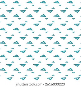 Abstract Pattern with Playful Teal Triangles on a White Background