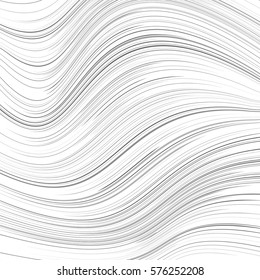 Abstract pattern of a plurality of gray distorted lines on a white background. The original geometric pattern.