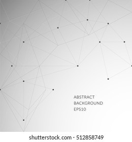 Abstract pattern in a polygon style. Shades of gray. Monochrome image.