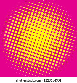 Abstract Pattern, Pop Art Style Blank Layout Template, Color Halftone Vector Illustration.