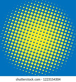 Abstract Pattern, Pop Art Style Blank Layout Template, Color Halftone Vector Illustration.