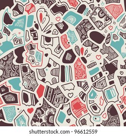 abstract pattern with puzzle pieces